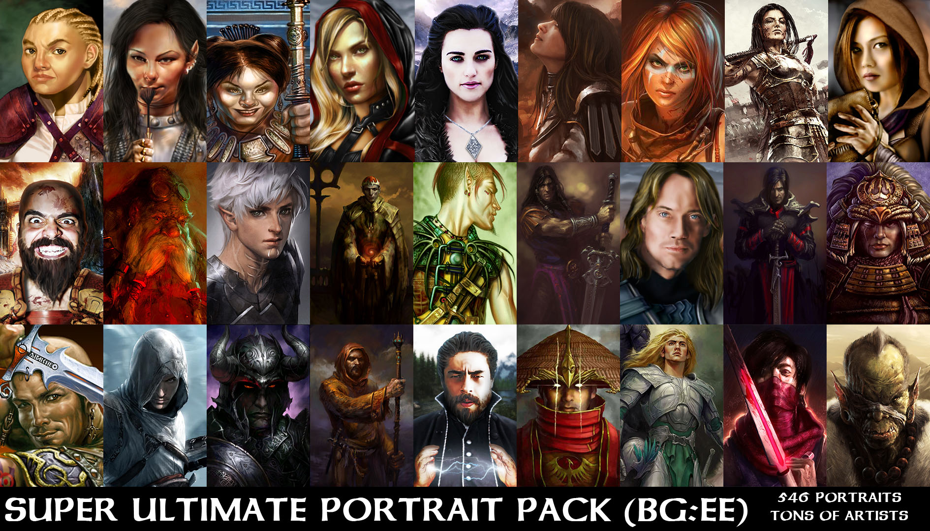 pillars of eternity portraits for baldurs gate