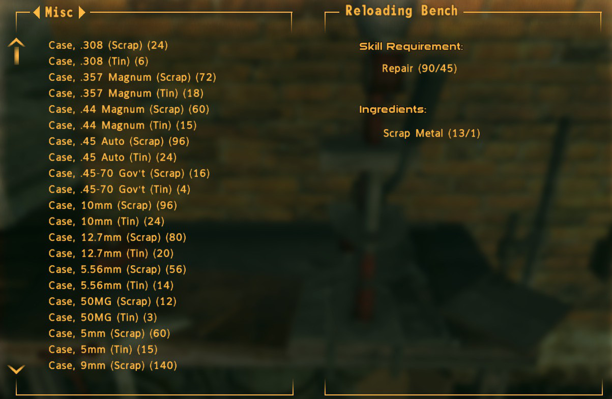 fallout new vegas perk requirements