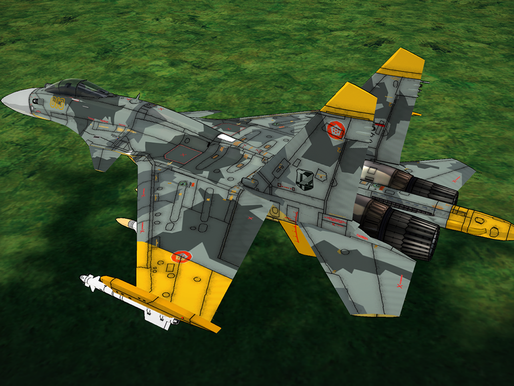 Su-37 Yellow Squadron skin addon - Vector Thrust.