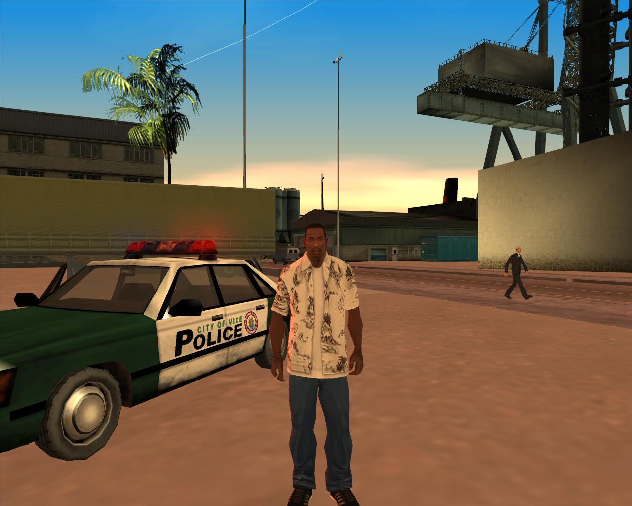 CJ in Vice City image - Grand Theft Auto: San Andreas.