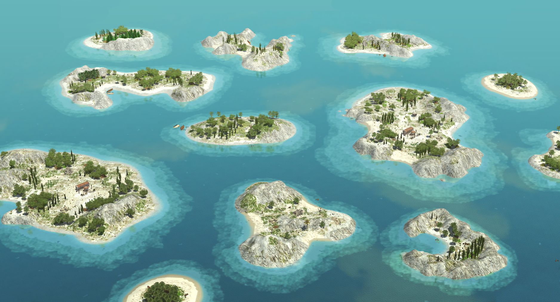 Острова вид сверху архипелаг