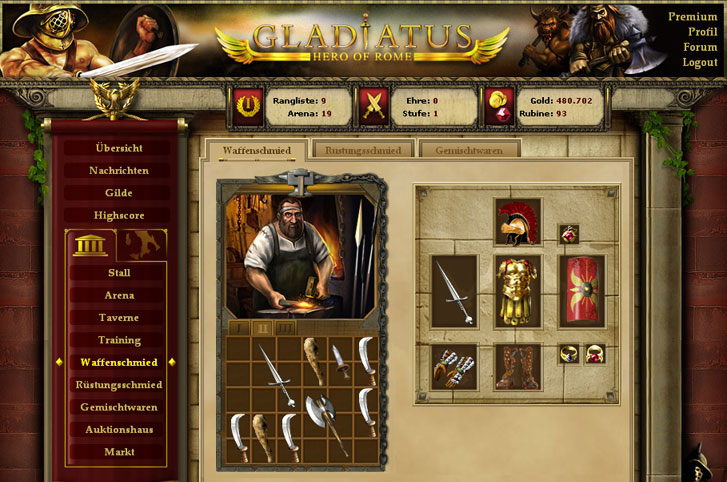 Gladiatus - Jogos Click - Jogos online e download