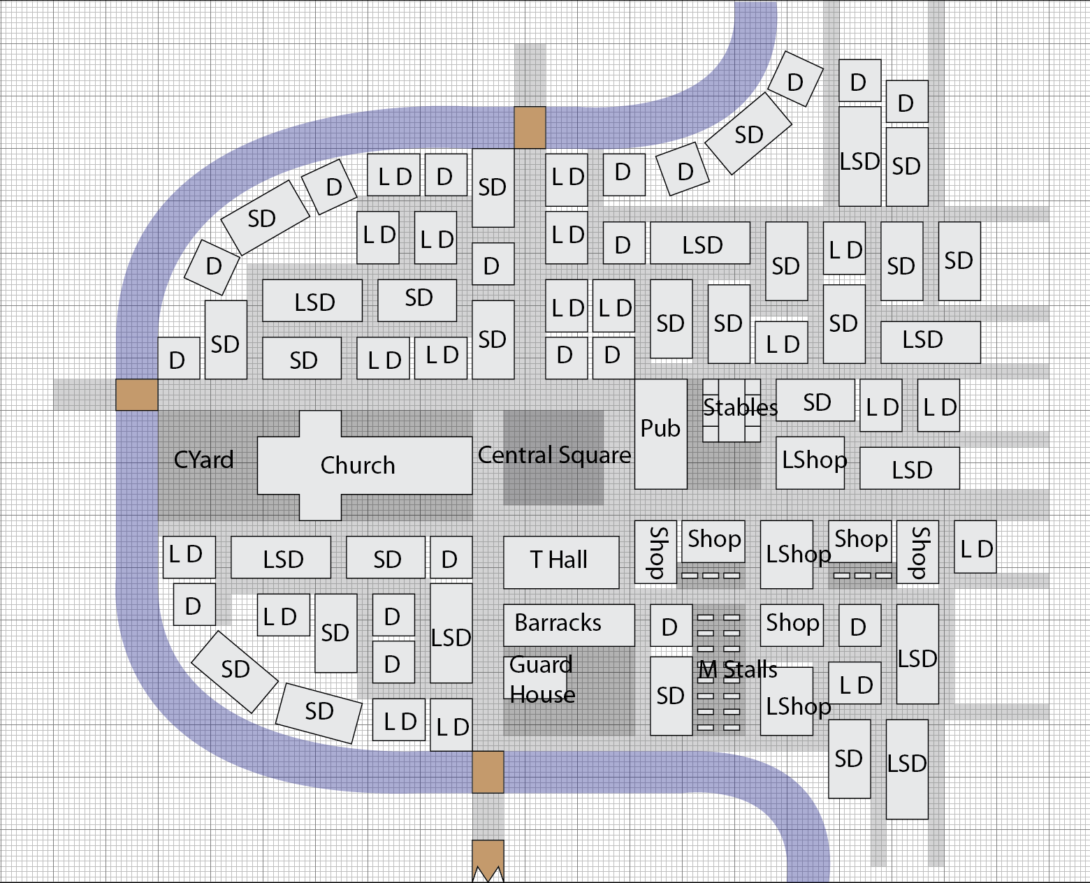 Small Town Layout Map