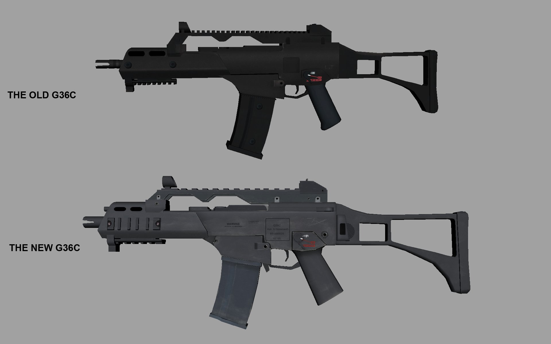New and Old G36C. 