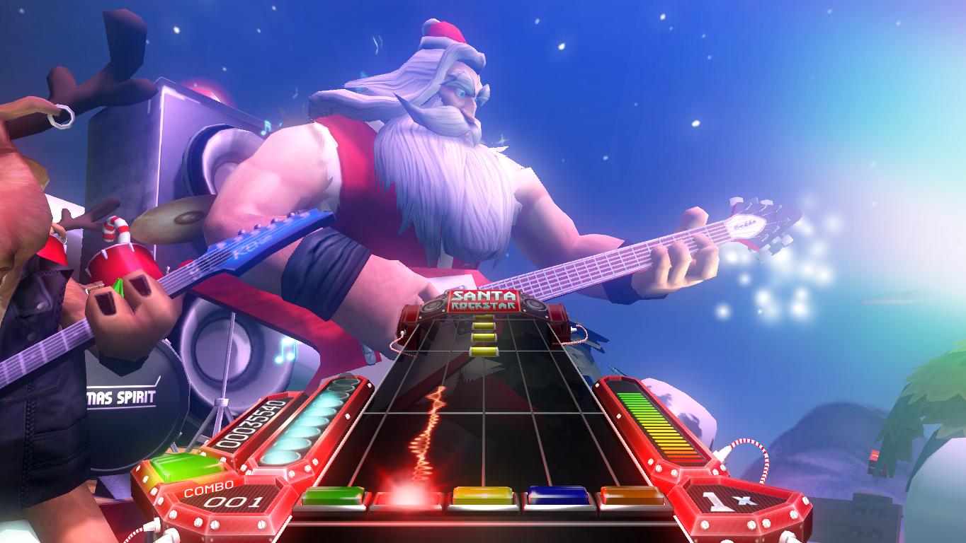 swfchan: Santa Rockstar 3 - music game in Guitar Hero style.swf