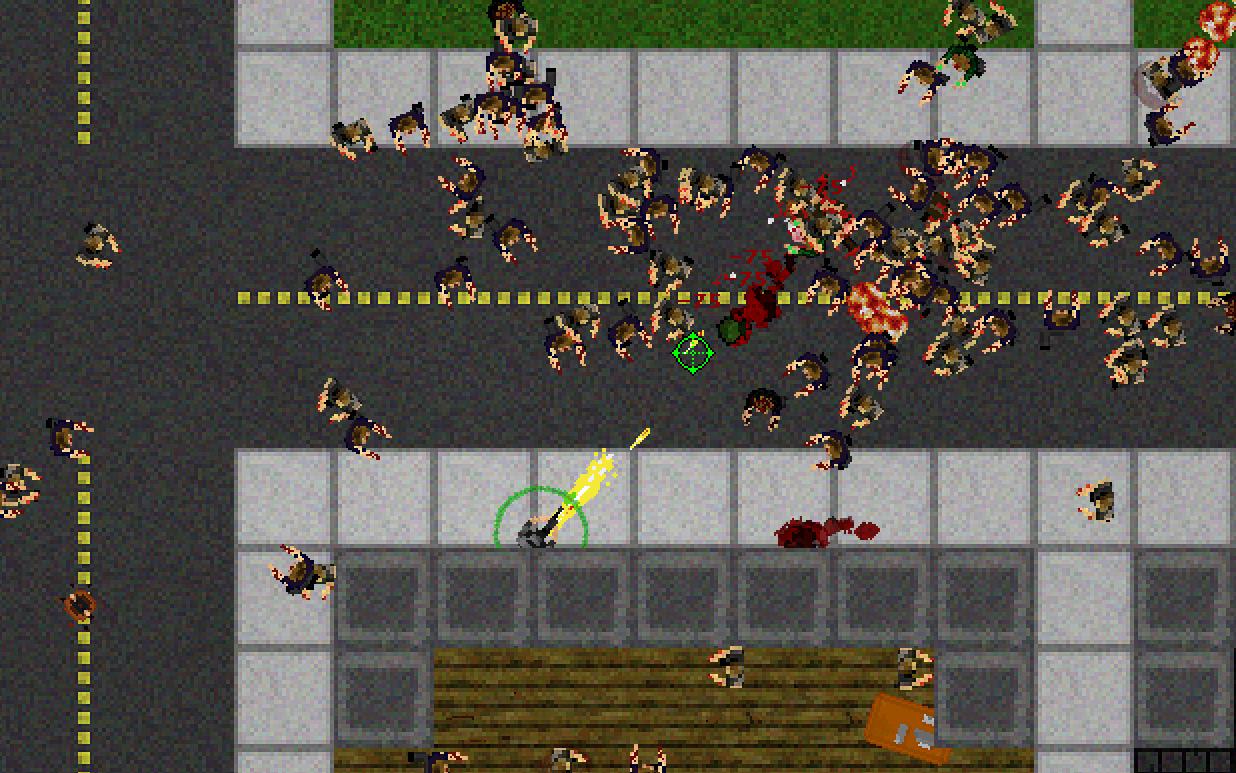 Top-down Zombie shooter image - Over 9000 Zombies!