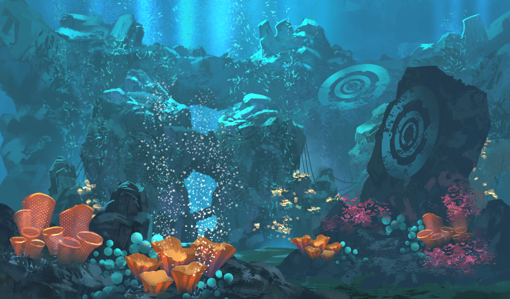 Подводный мир игровой арт