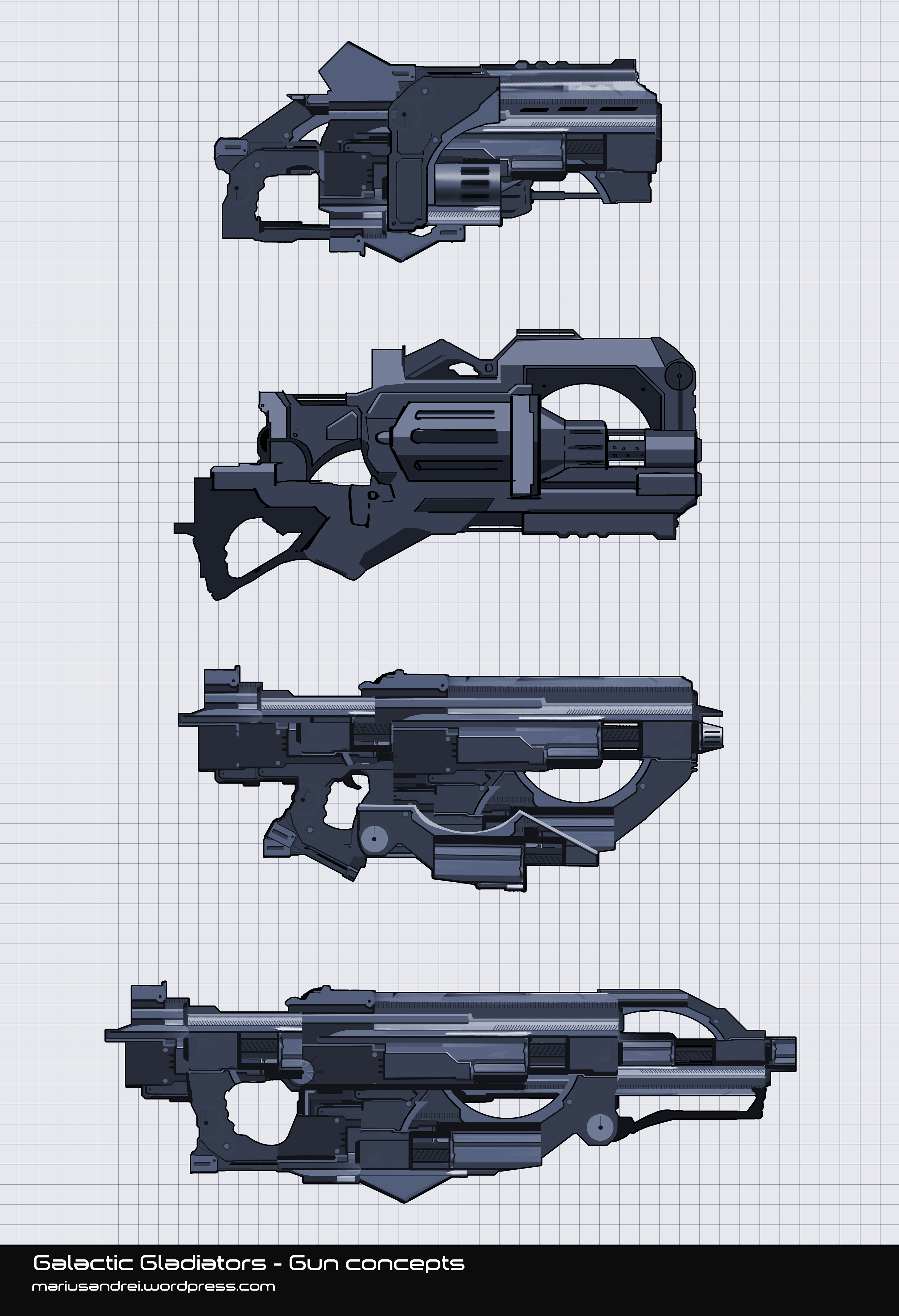 Gun concepts image - Galactic Gladiators - ModDB