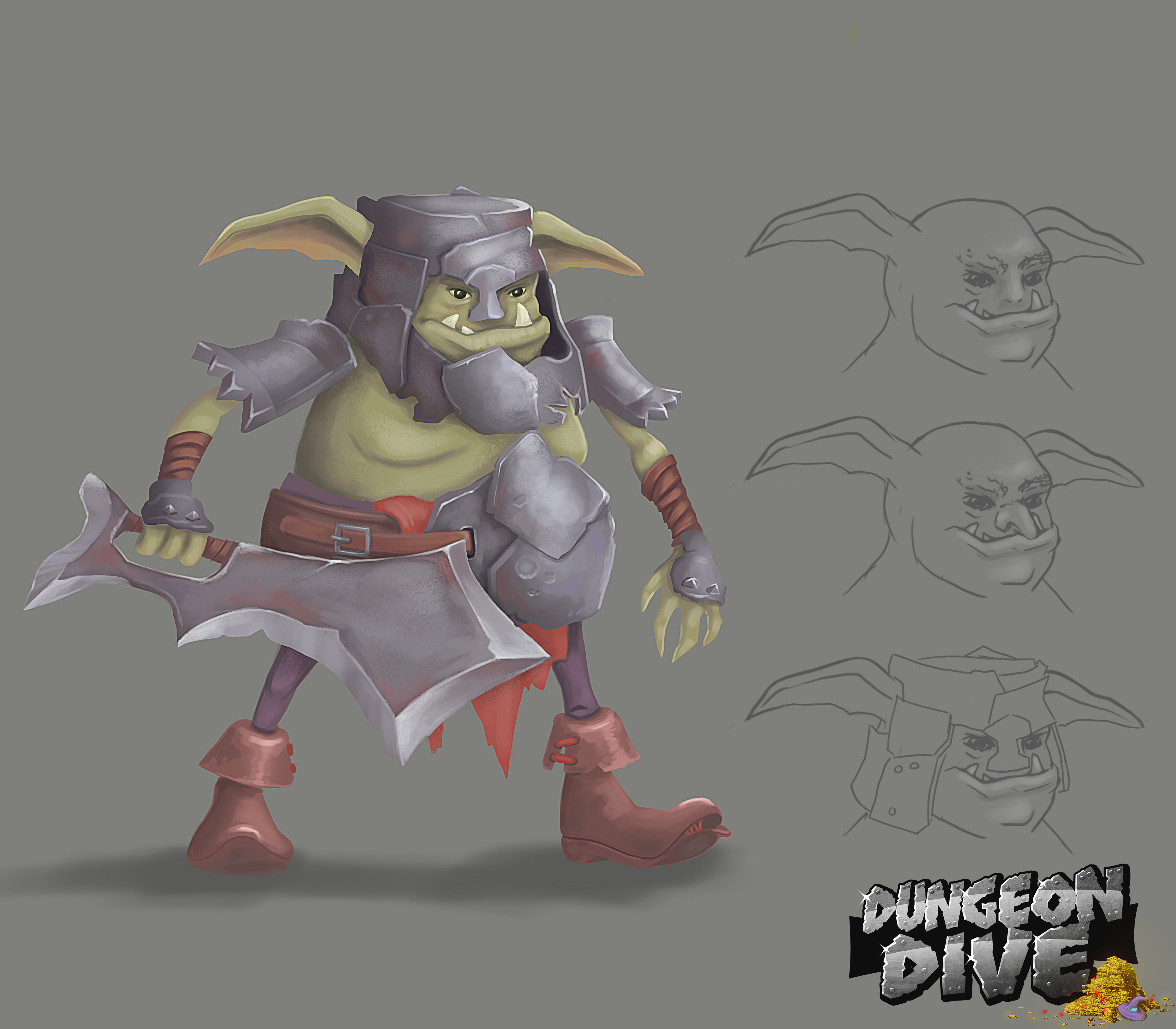 Armored Goblin Concept Art image - Dungeon Dive - ModDB