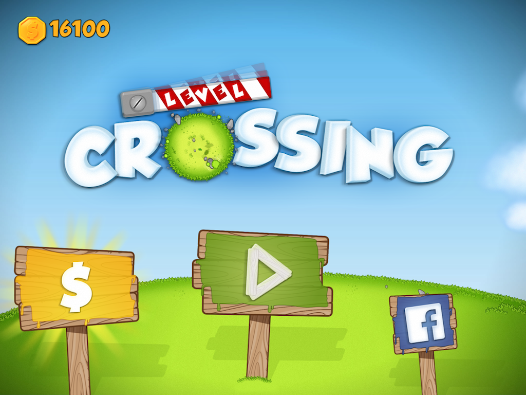 Android Train game. Cross level