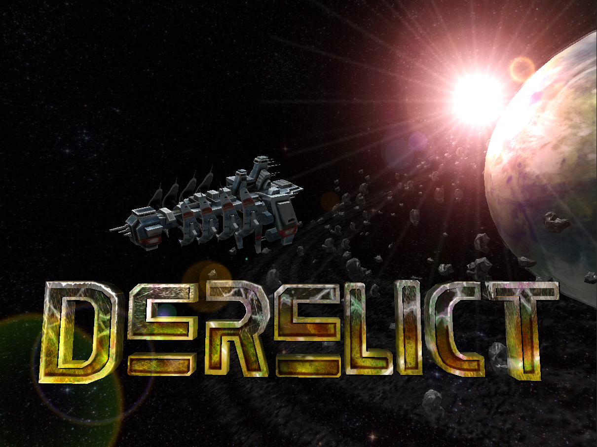 Title screen. Derelict официальный сайт.