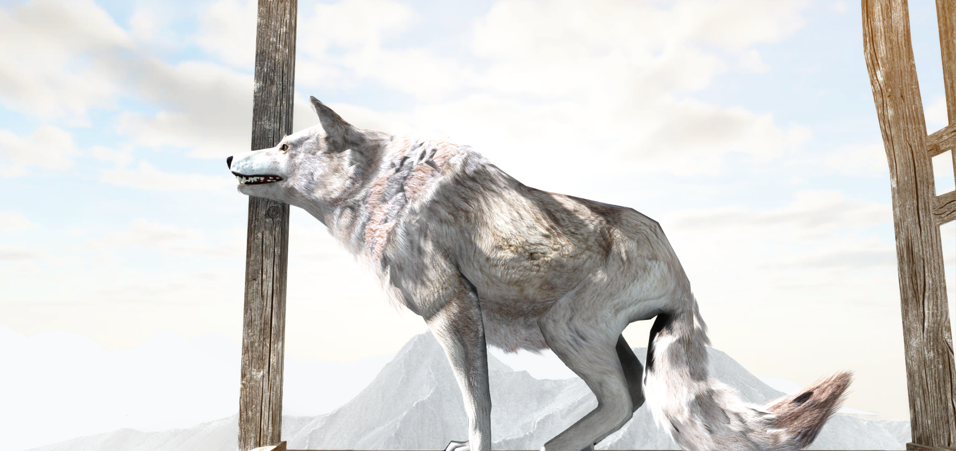 A white wolf in The Living Z7 game image - Mod DB