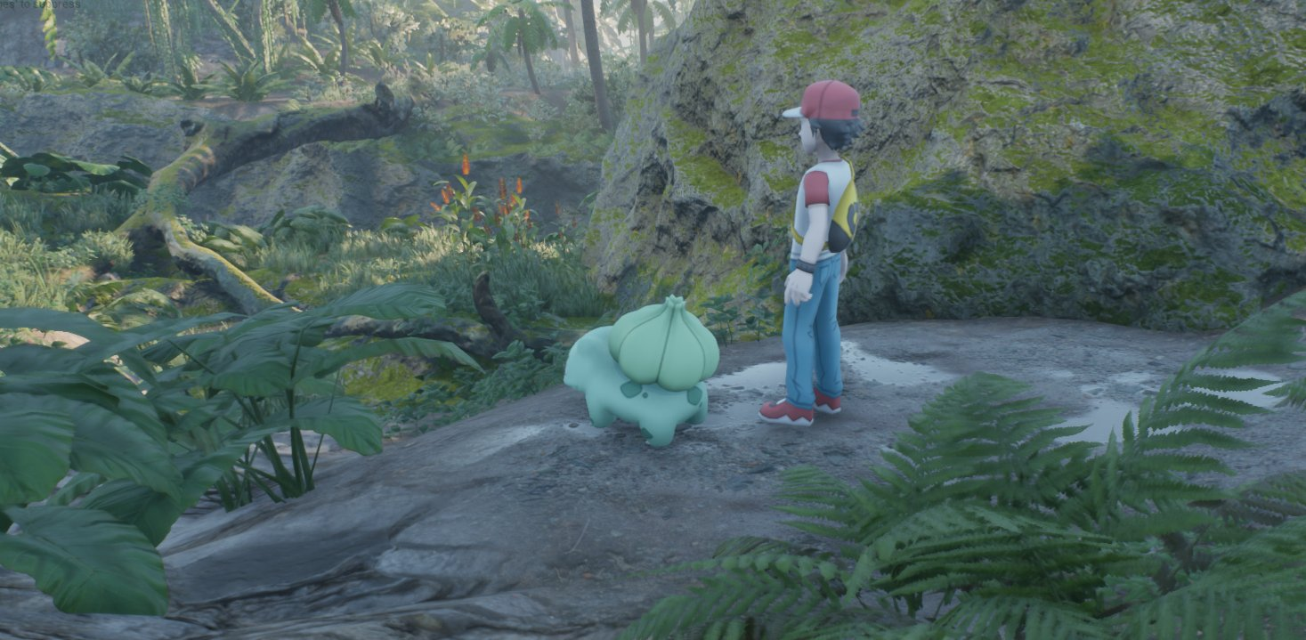 Pokémon MMO 3D - Unreal Migration - Red & Bulbasaur in the Jungle image -  ModDB