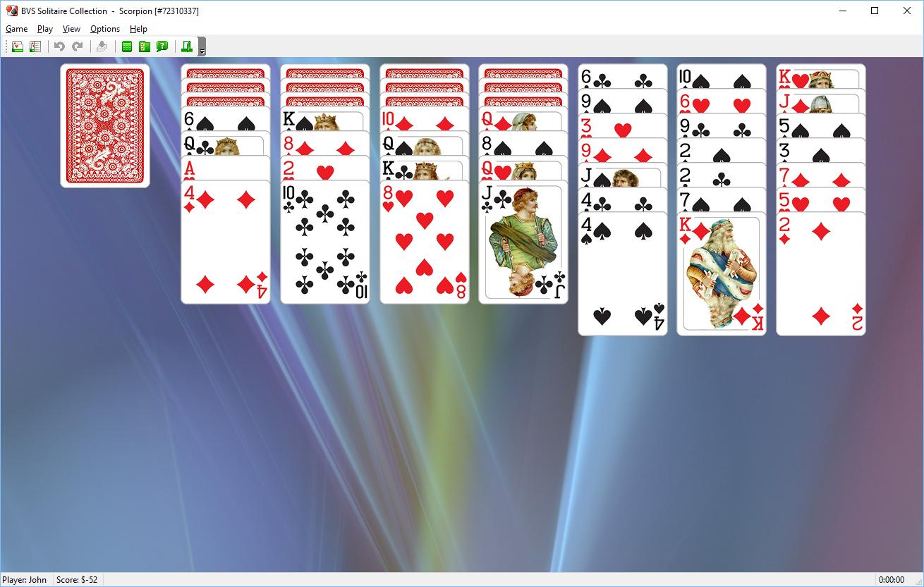 Солитер играть карта бита. Пасьянсы BVS. BVS Solitaire collection 8.4. Игра Solitaire collection. Карточный пасьянс Скорпион.