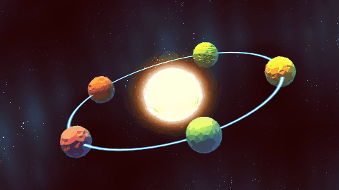 solar system traveling gif