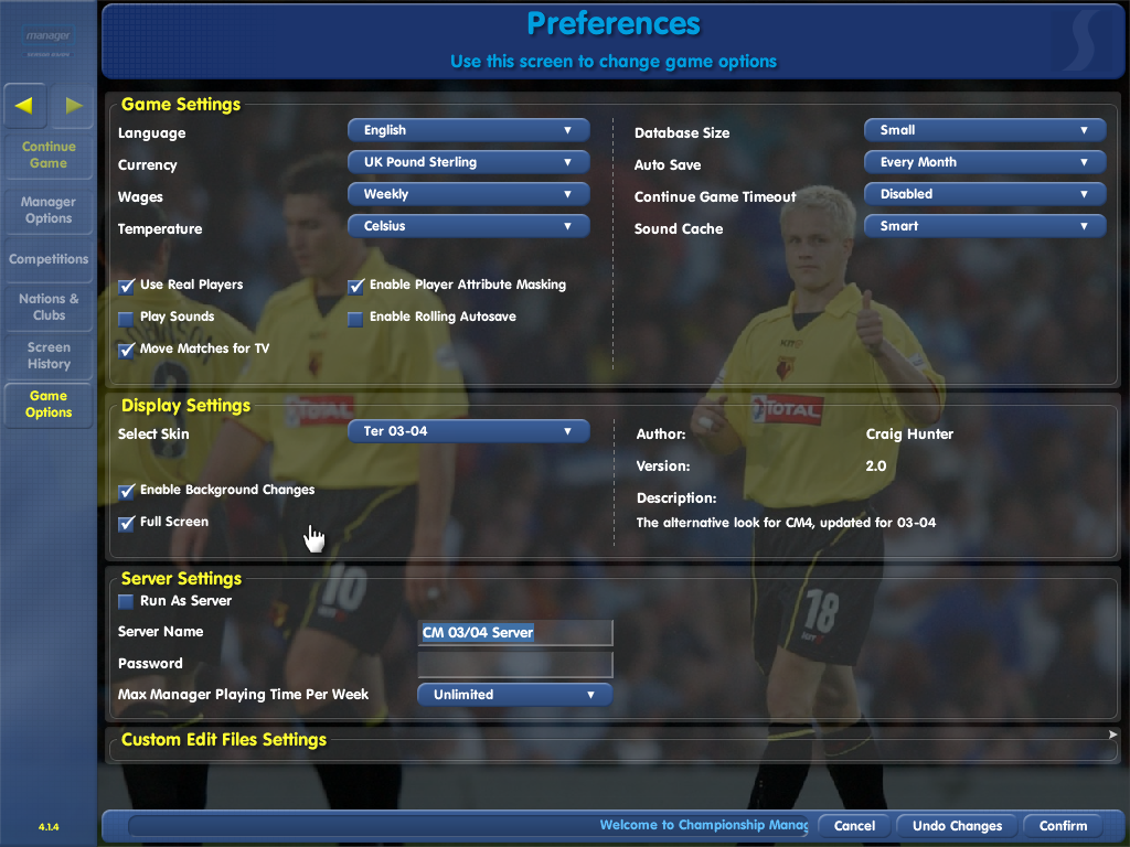 Championship Manager 03/04 Updates