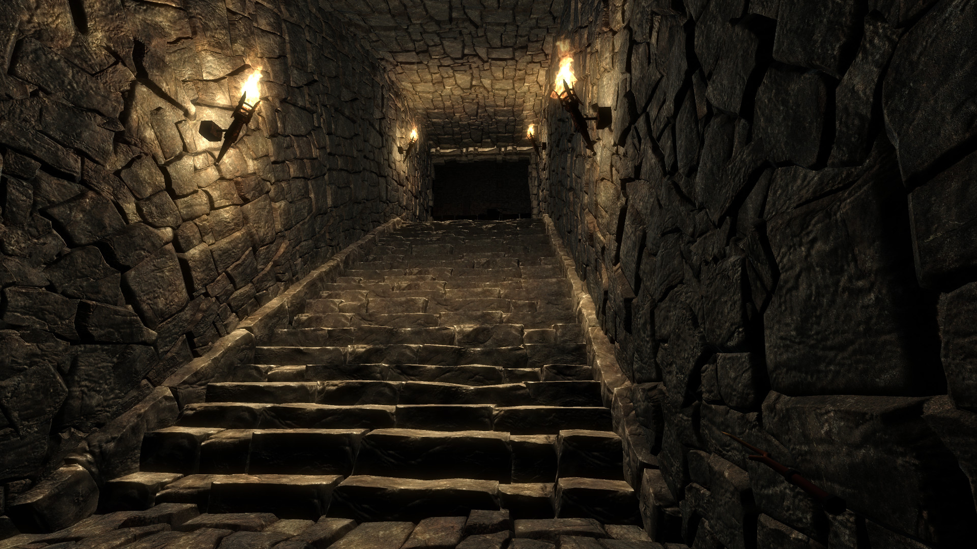 Каменный коридор в подземелье