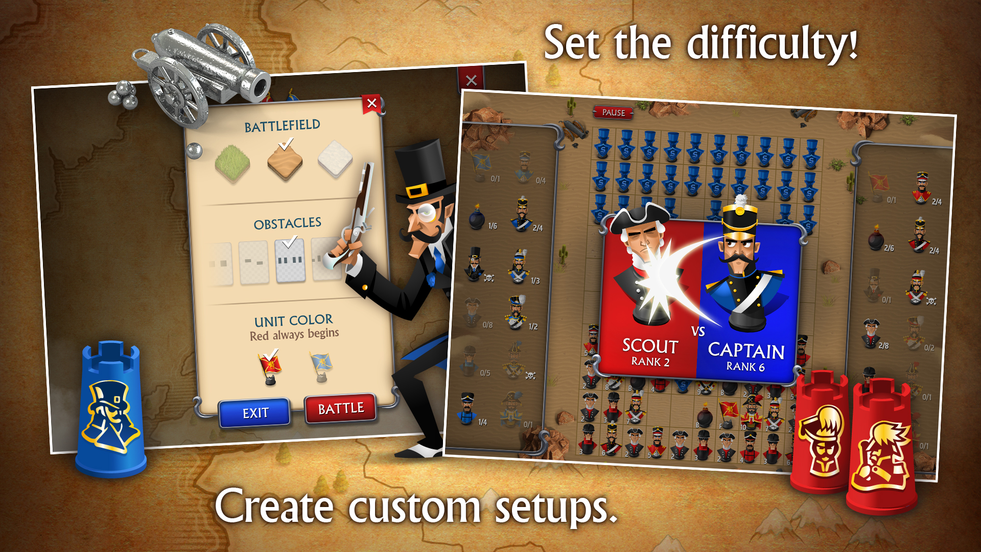 Battle creator. Stratego Google Play.