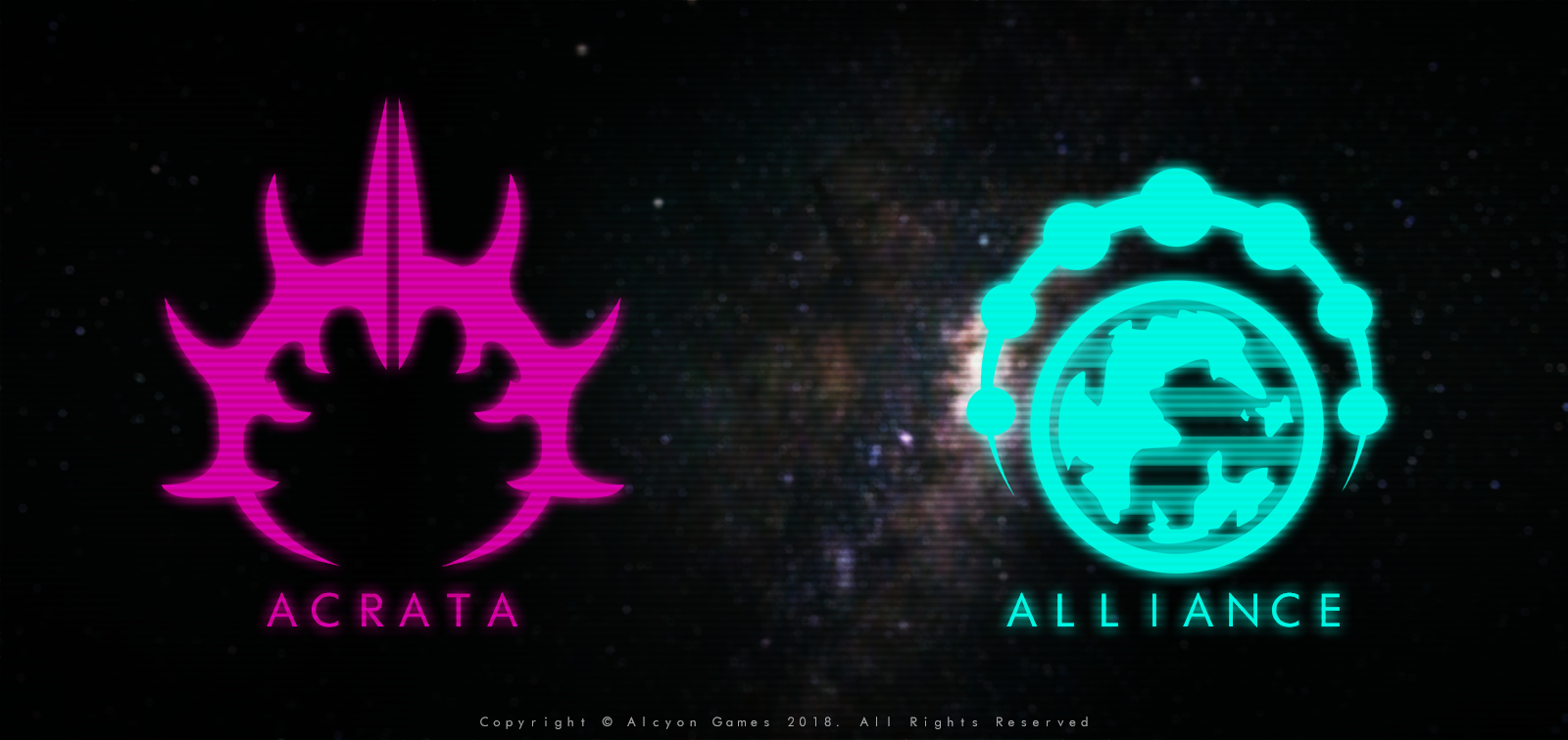 This are the logos that identifies the Acrata versus the Galactic Alliance....