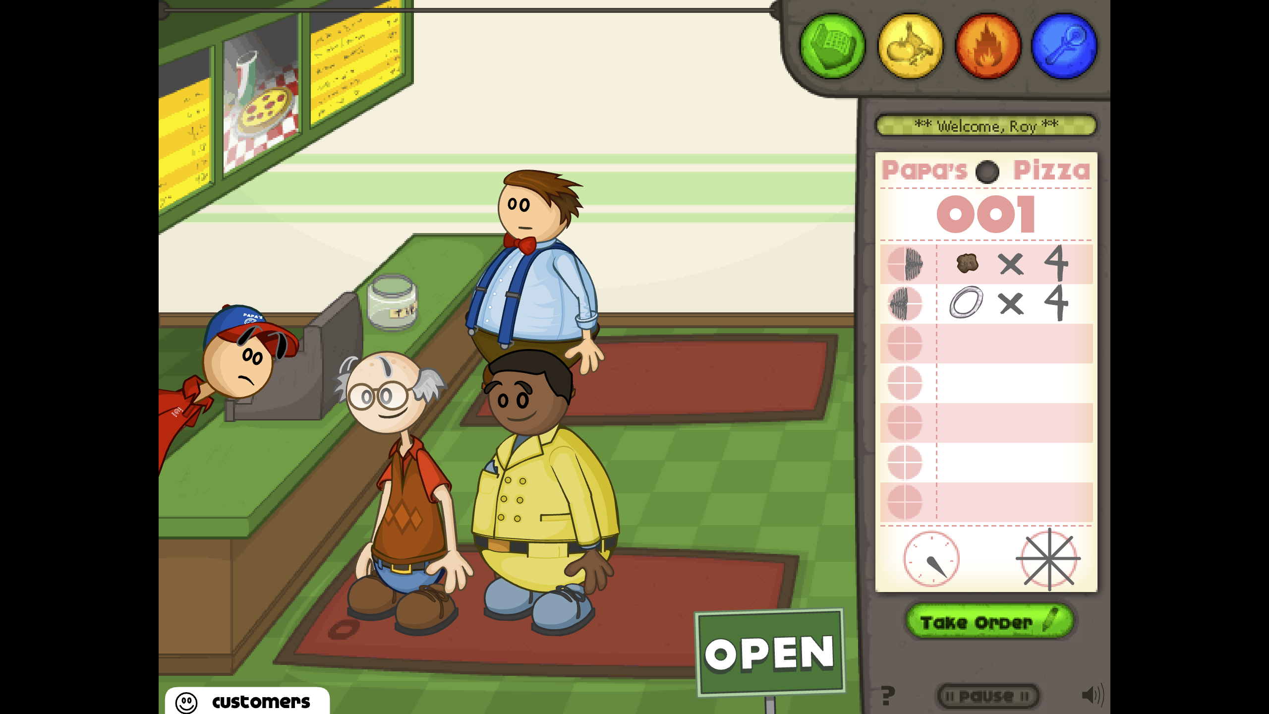 PAPA'S PIZZERIA jogo online gratuito em