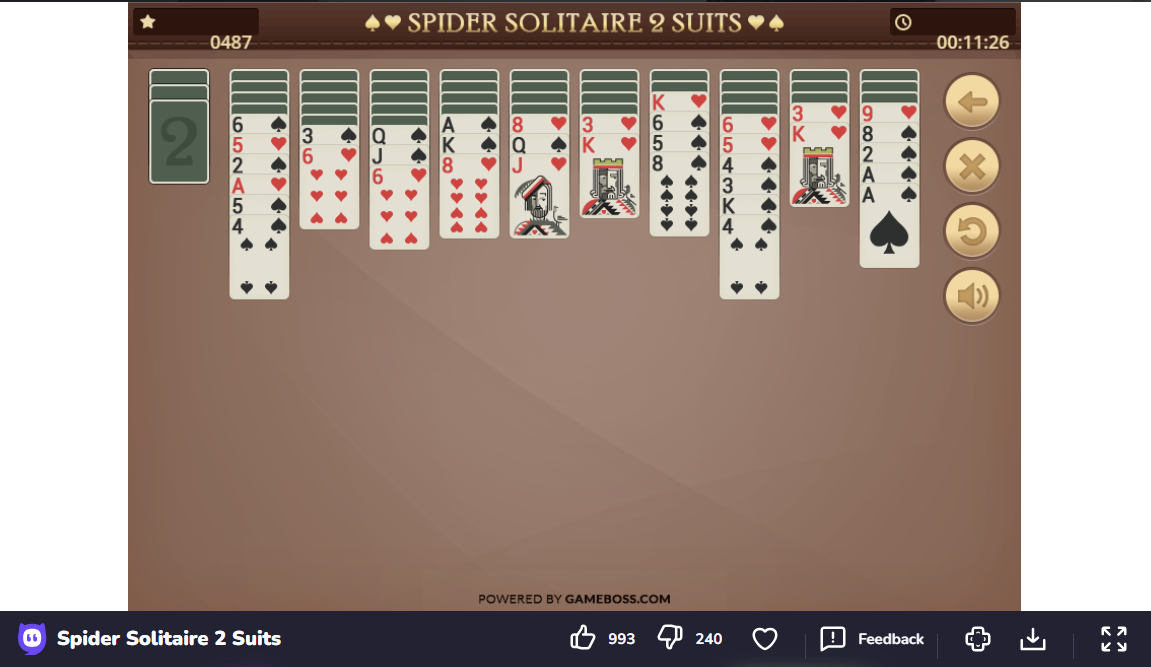 Image 3 - Spider Solitaire 2 Suits - ModDB