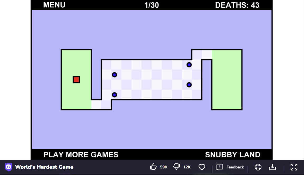 Worlds Hardest Game level 30 