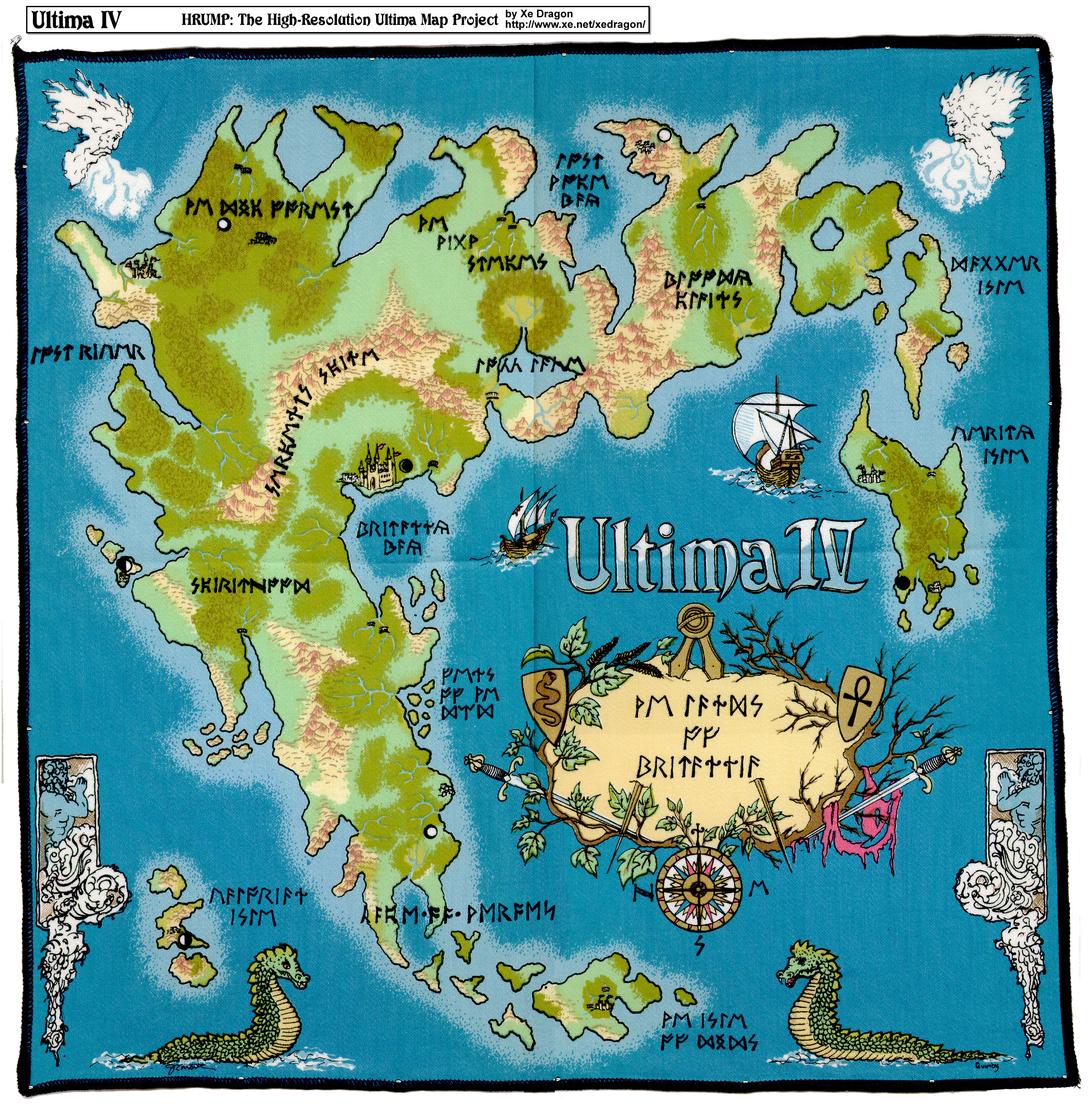 Схема затерянного. УЛЬТИМА 4. УЛЬТИМА карта. Карта острова драконов.