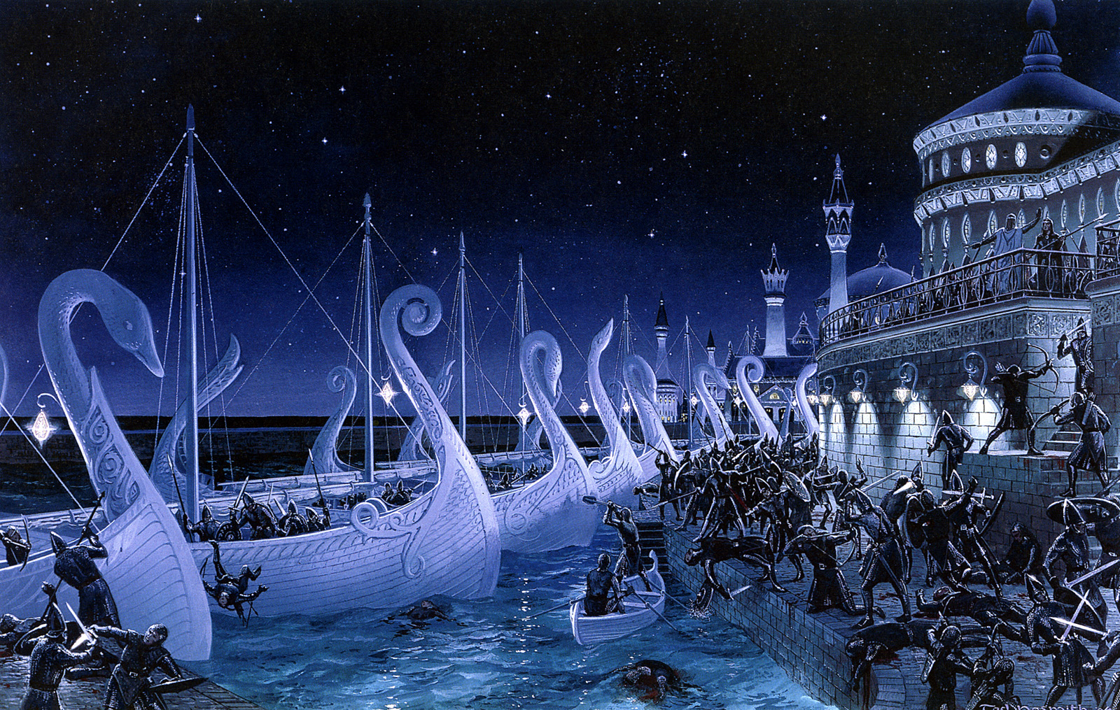 The Silmarillion Battle Art Wallpaper image - The Fellowship.