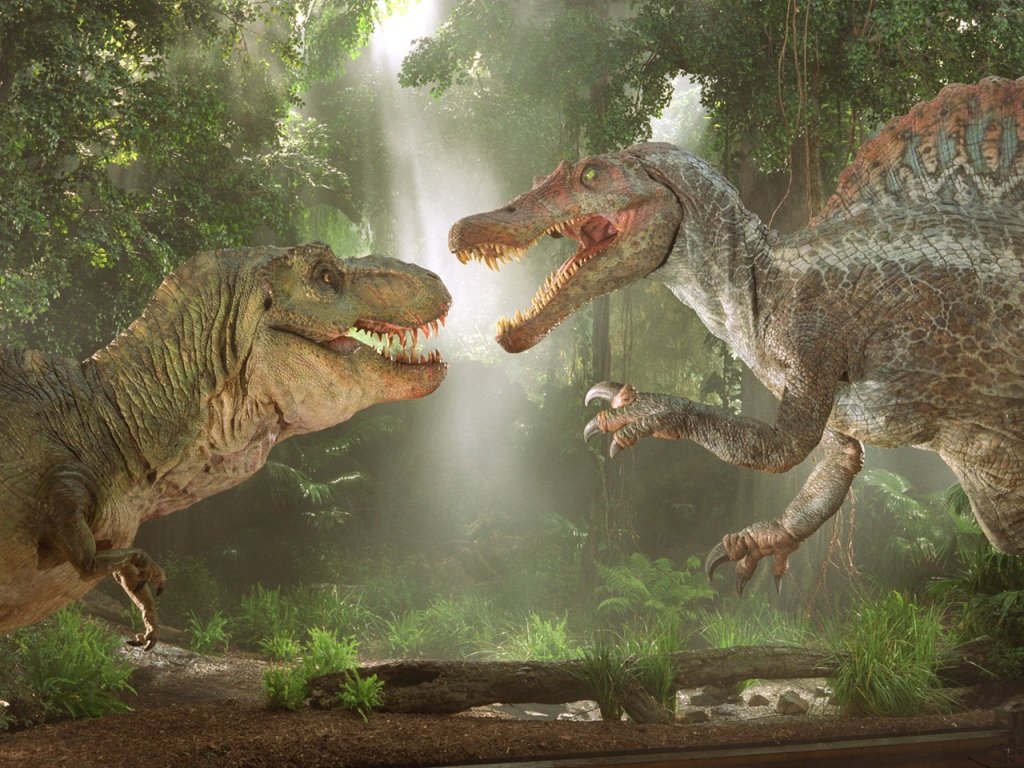 Spinosaurus vs t-rex image.
