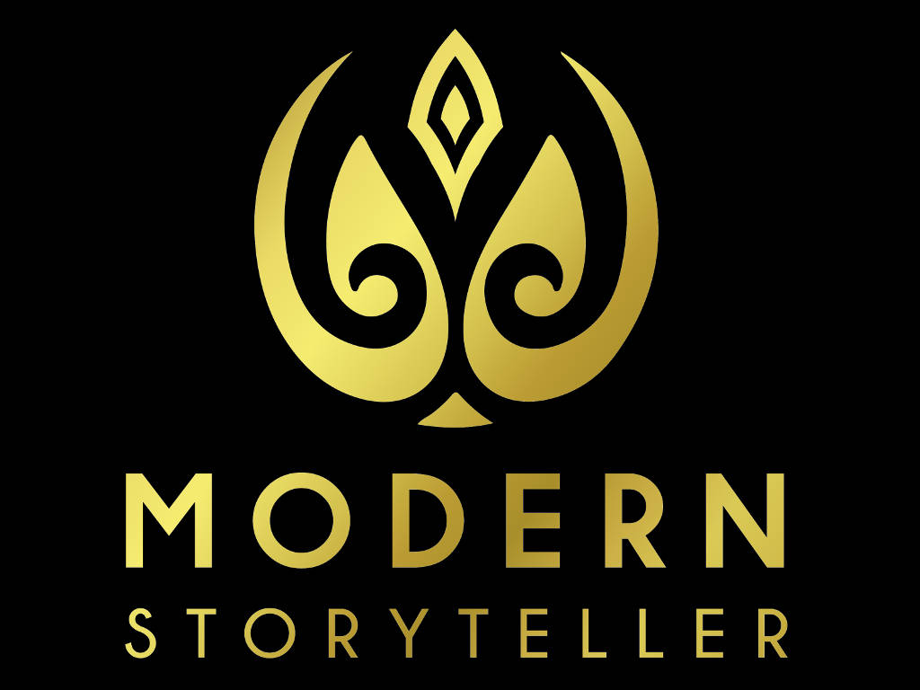 Modern steam. Storyteller logo.