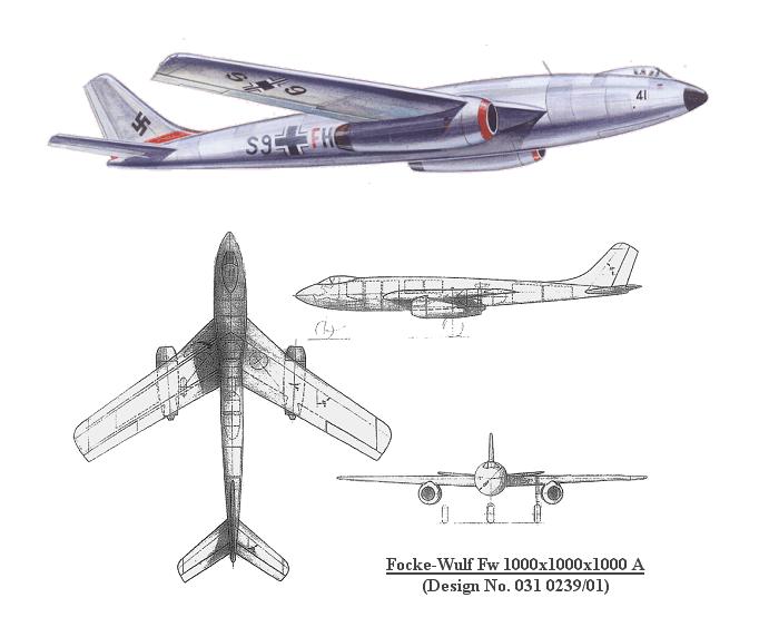 Focke Wulf 1000X1000x1000 project A 1945 image - Aircraft Lovers 