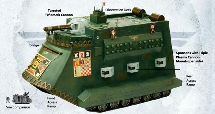 A Capitol Imperialis is a tracked Super Heavy tank (or in my opinion a tita...