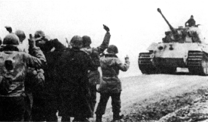 Americans surrender in front of a King Tiger image - Tank Lovers Group ...