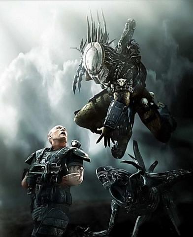 Marines Surrounded By Aliens - Aliens Vs Predator Wallpaper