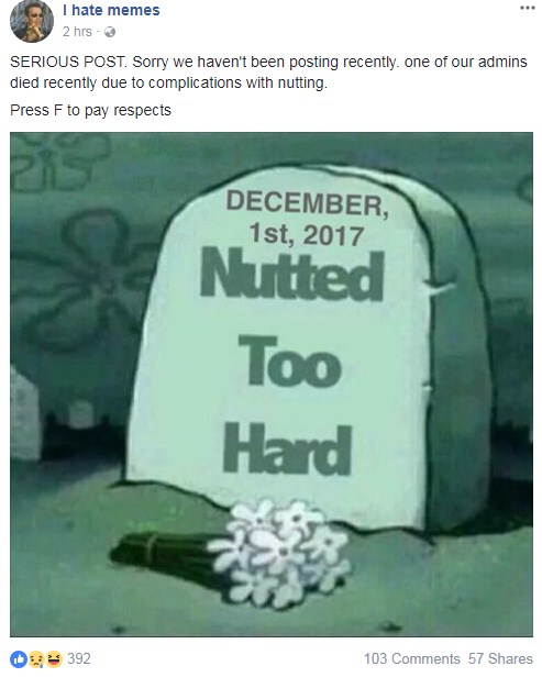 is 'Press F to pay respects' still a dead meme? Dead Meme December