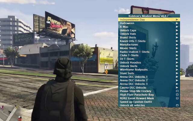 Kiddion Modest Mod Menu (0.9.10) for GTA V Online (1.67) Grand