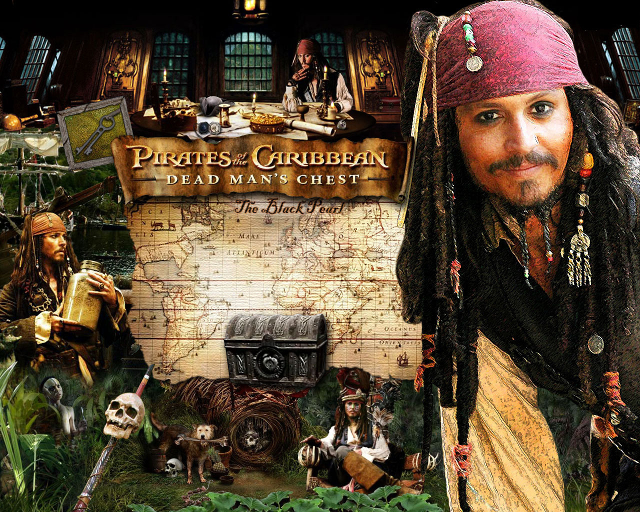 Джонни Депп пираты Карибского моря сундук мертвеца
