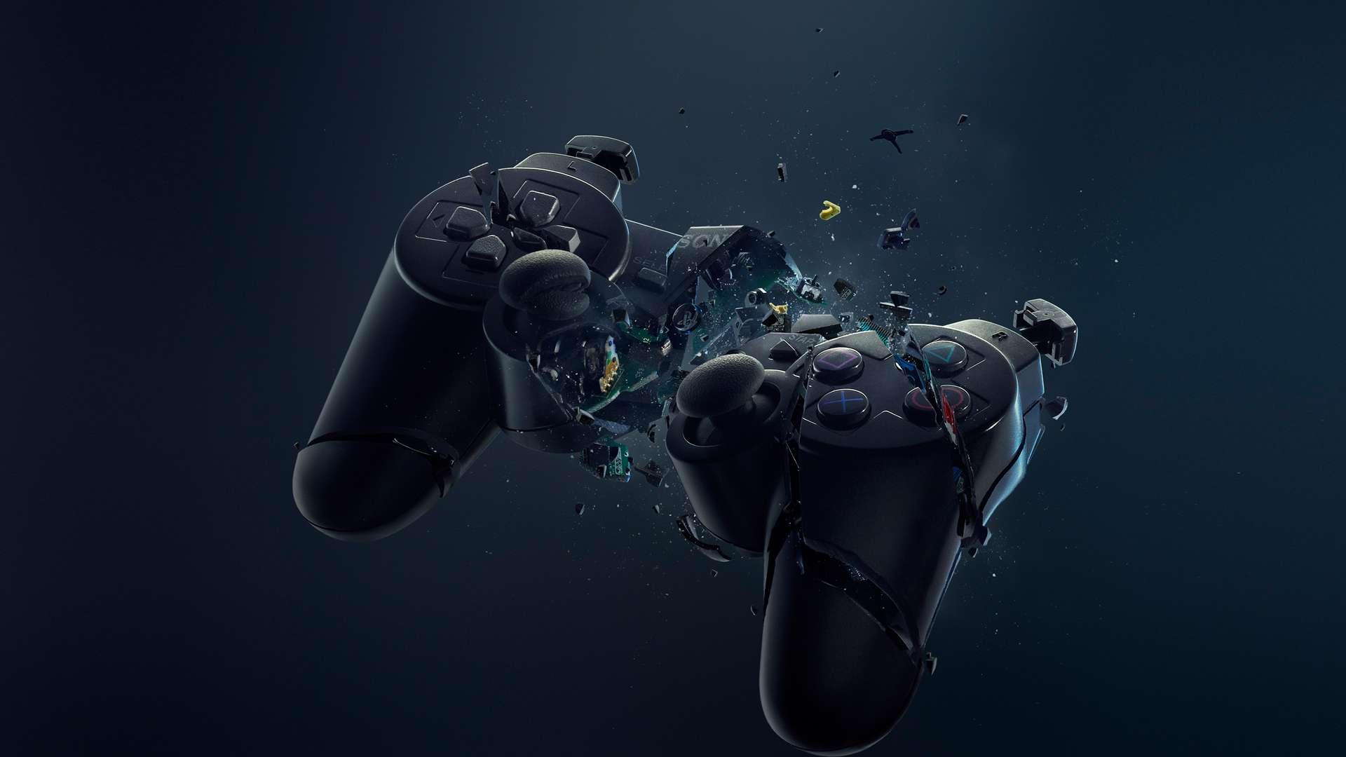 HD wallpaper: blue, controller, dualshock, entertainment, gamepad, gaming |  Wallpaper Flare