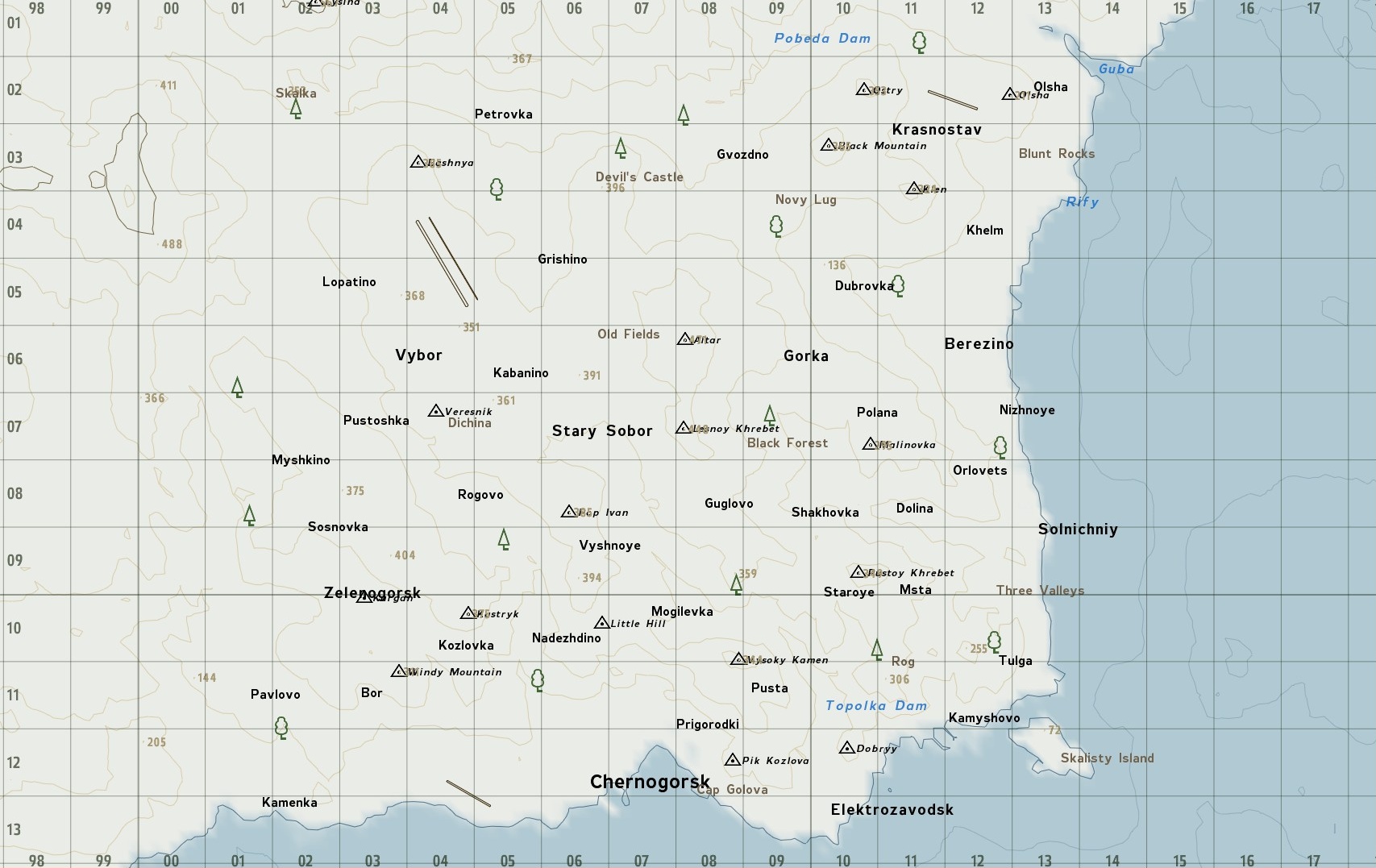 Карта дейз. Военные базы DAYZ 1.10. Военные базы в Дейзи Чернорусь. Карта Дауз Чернорусь. Карта Дейзи Чернорусь военные базы.
