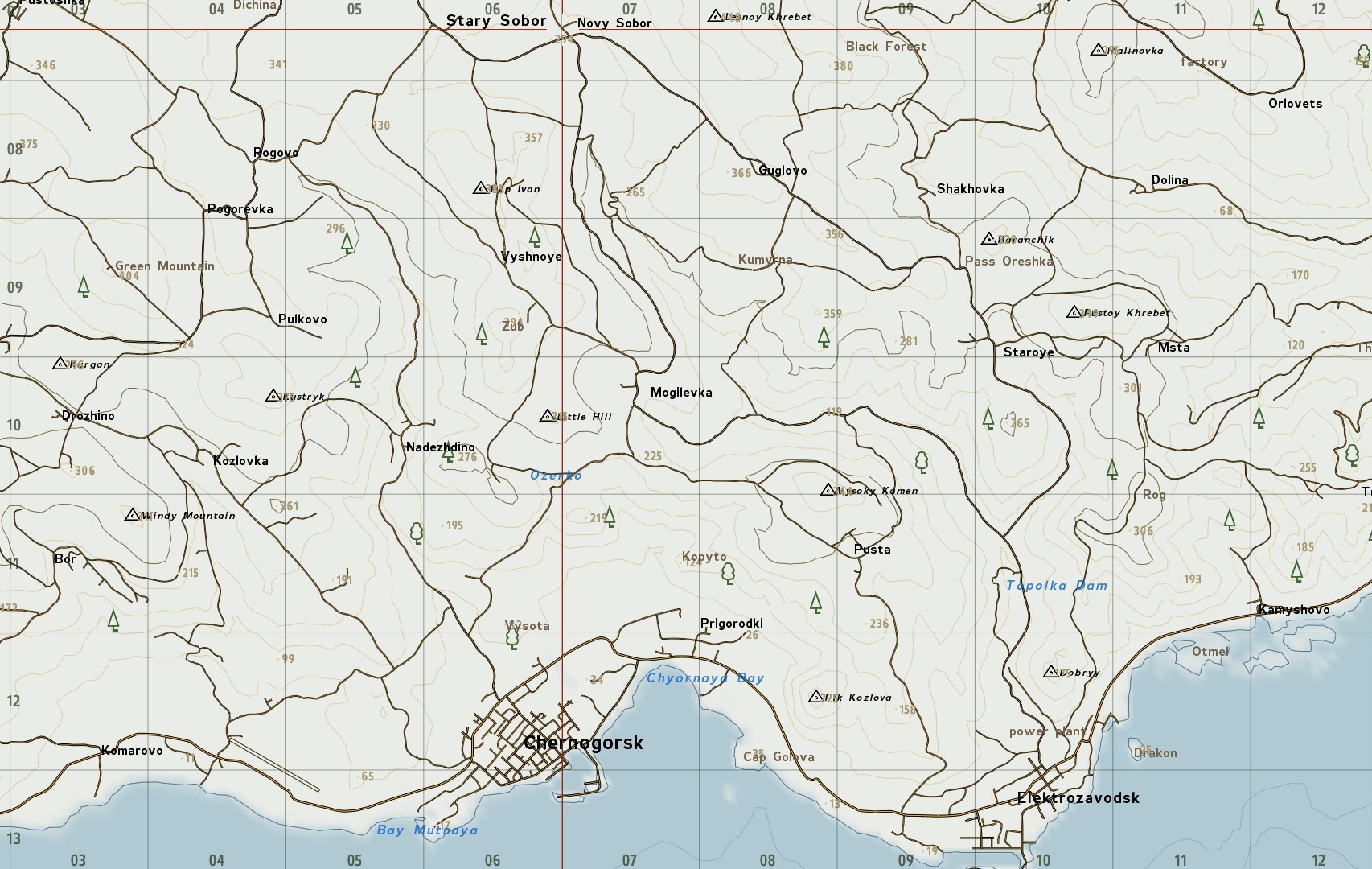 DayZ Chernarus Map Printable