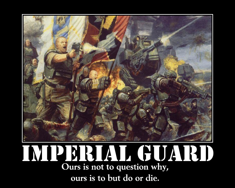 quote about the imperial guard warhammer 40k heroes