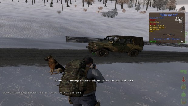 Dog and Mission intel when player has radio