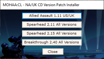 Patch Installer for MOHAA & Expansions