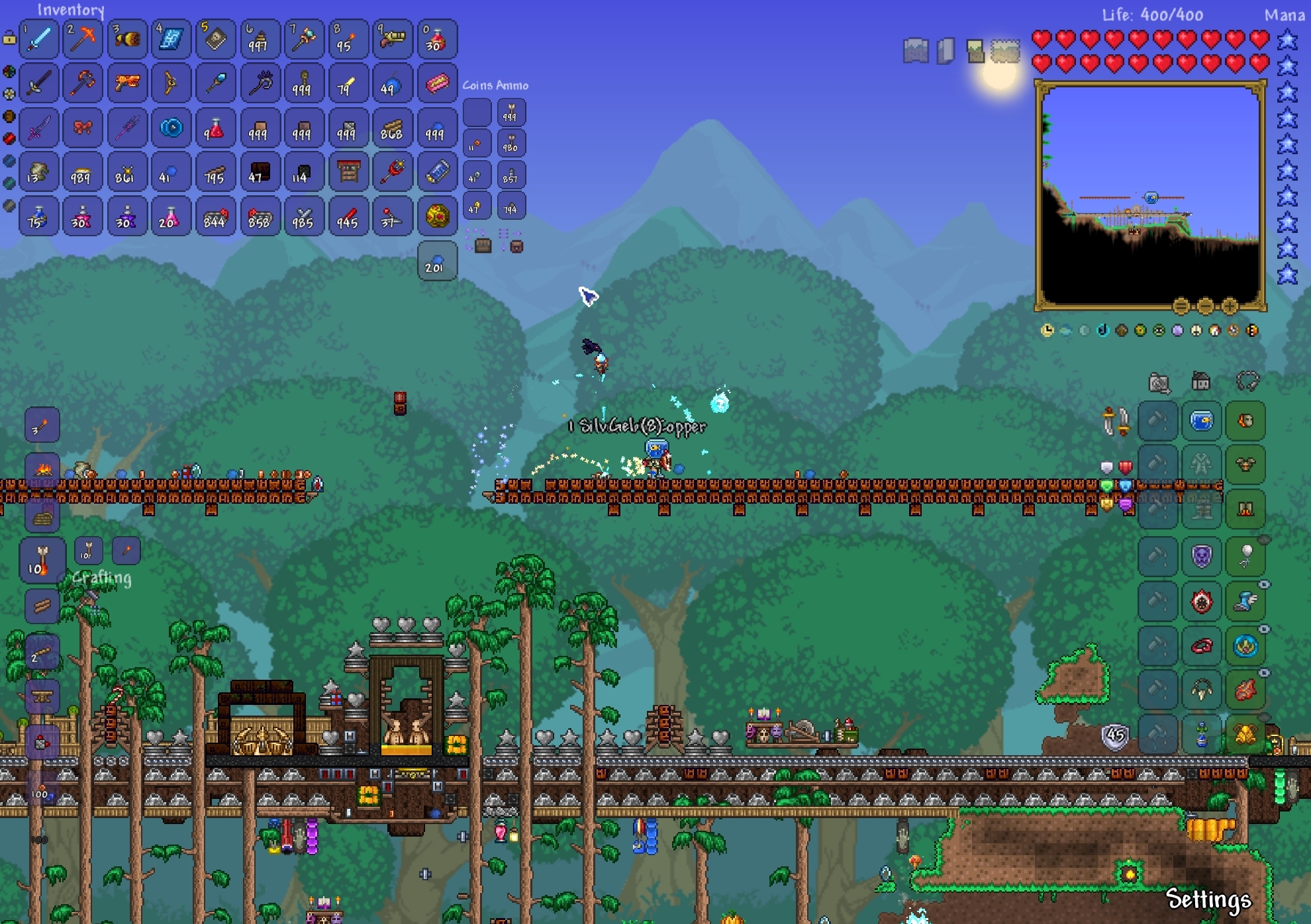 terraria eye of cthulhu arena