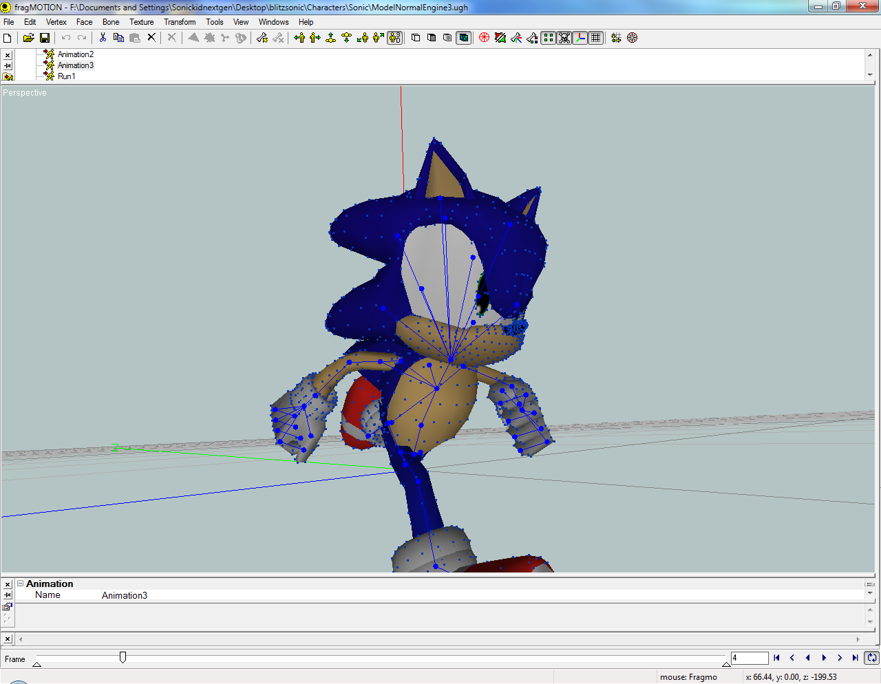 Custom Sonic Model 2 - Running animation image - Sonickidnextgen - Mod DB