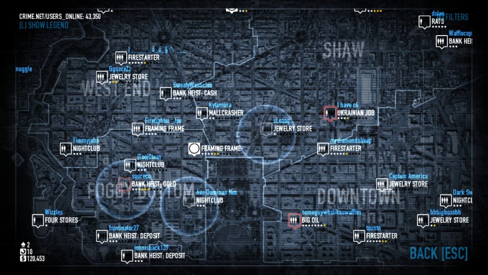 Payday2 Mission Selection