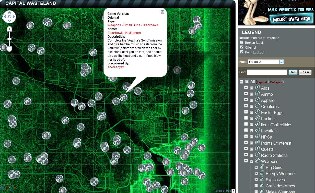 Fallout 3 Help - All map locations 