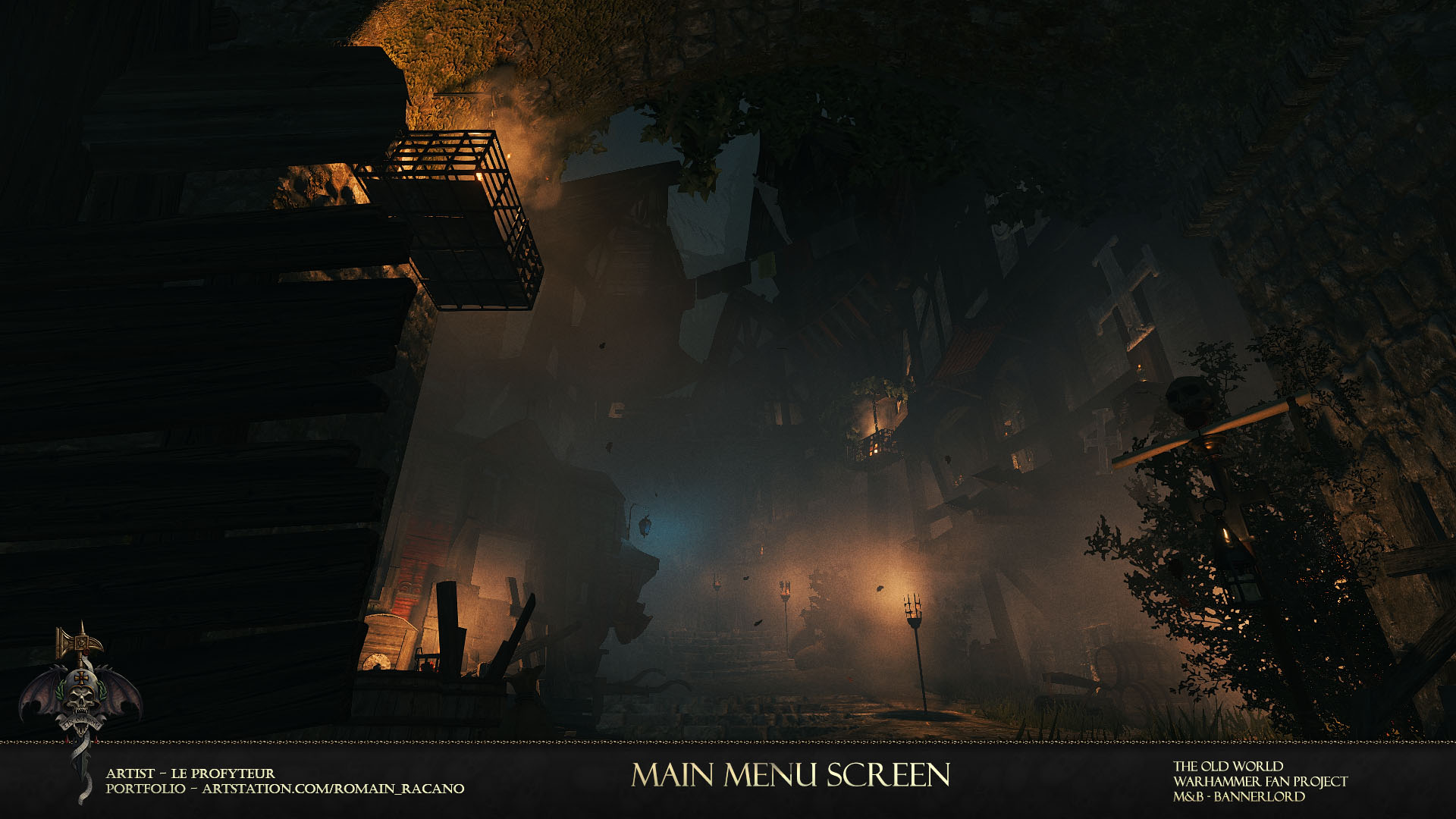 main menu screen