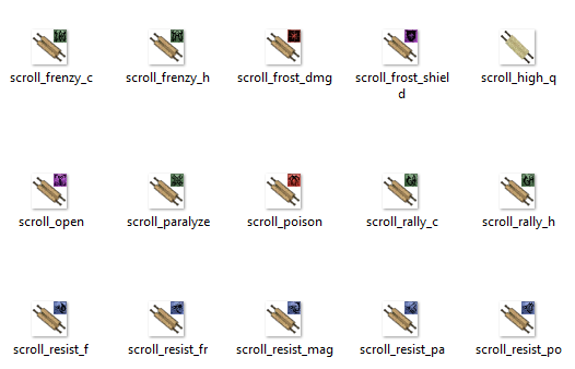 scroll icons