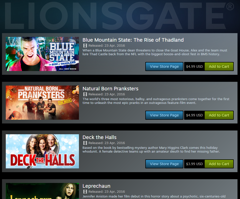 lionsgate steam